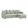 Canapé Lomoco Cottage Conforama : un angle convertible vert 4 places qui joue la carte du pratique sans sacrifier le style - Canapé Conforama