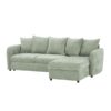 Canapé Lomoco Cottage Conforama : un angle convertible vert 4 places qui joue la carte du pratique sans sacrifier le style - Canapé Conforama