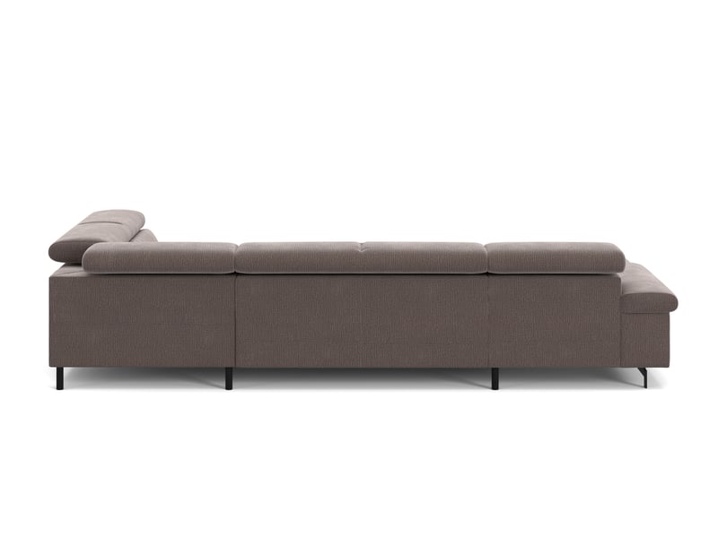 Canapé Panorama Conforama : un angle convertible 5 places taupe taillé pour les grandes familles - Canapé Conforama