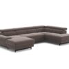 Canapé Panorama Conforama : un angle convertible 5 places taupe taillé pour les grandes familles - Canapé Conforama
