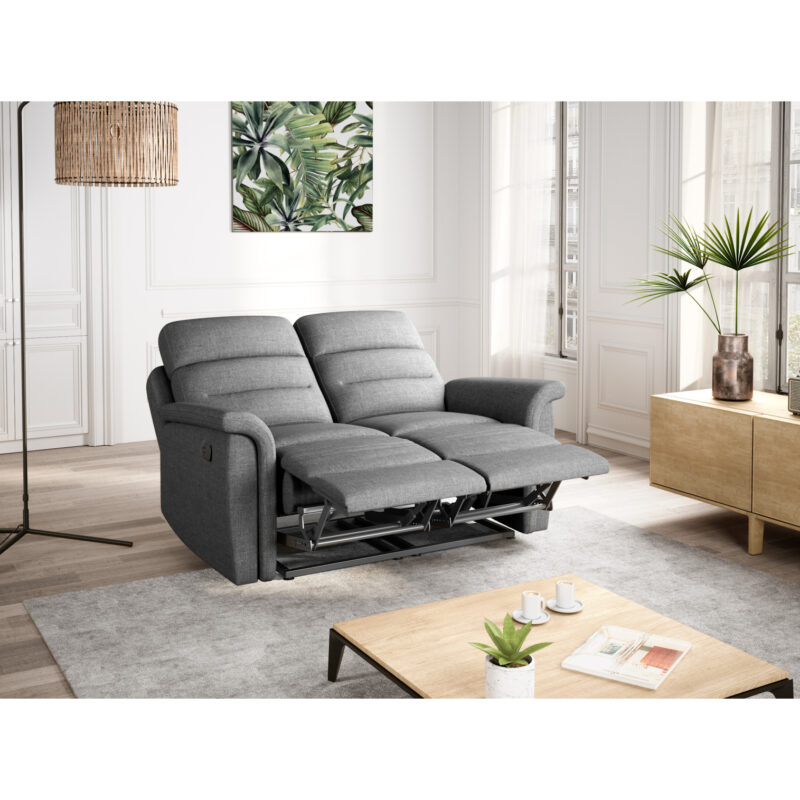 Canapé Relaxxo Leon Usinestreet : un ensemble 2 places + fauteuil relax manuel pour transformer votre salon en cocon - Canapé UsineStreet