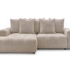 Canapé Roxelane Conforama : un angle convertible beige 3 places qui vise le polyvalent à tout prix - Canapé Conforama