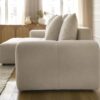 Canapé Roxelane Conforama : un angle convertible beige 3 places qui vise le polyvalent à tout prix - Canapé Conforama