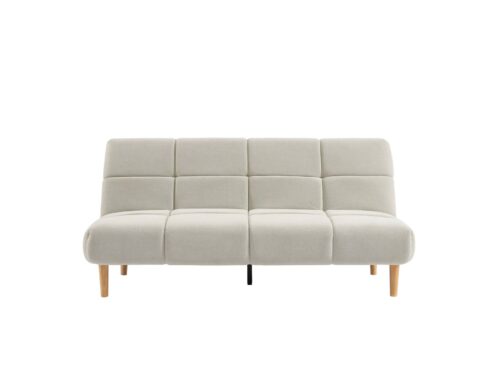 Banquette Calia Conforama : un clic clac 3 places beige pour les petits budgets et les invités surprise - Canapé Conforama