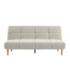 Banquette Calia Conforama : un clic clac 3 places beige pour les petits budgets et les invités surprise - Canapé Conforama