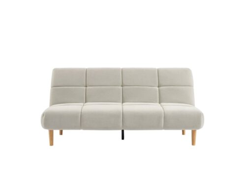 Banquette Calia Conforama : un clic clac 3 places beige pour les petits budgets et les invités surprise - vue détaillée