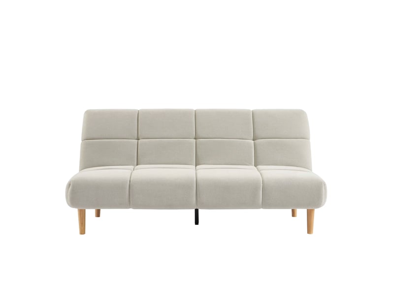 Banquette Calia Conforama : un clic clac 3 places beige pour les petits budgets et les invités surprise - Canapé Conforama