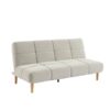 Banquette Calia Conforama : un clic clac 3 places beige pour les petits budgets et les invités surprise - Canapé Conforama