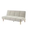 Banquette Calia Conforama : un clic clac 3 places beige pour les petits budgets et les invités surprise - Canapé Conforama