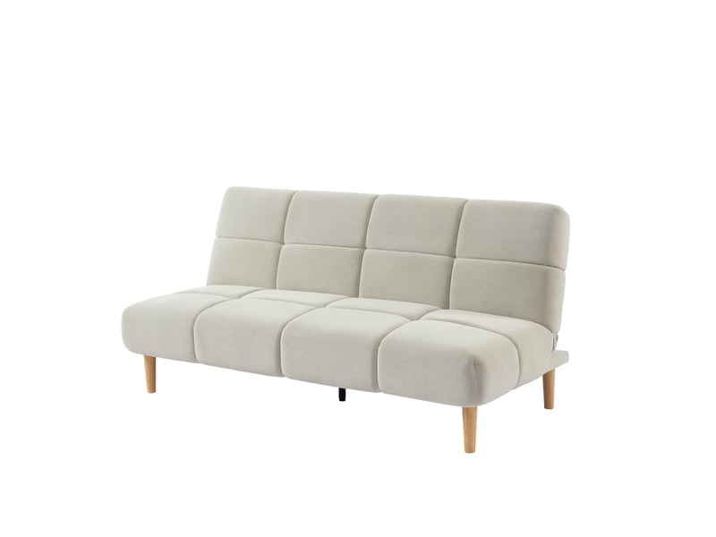 Banquette Calia Conforama : un clic clac 3 places beige pour les petits budgets et les invités surprise - Canapé Conforama