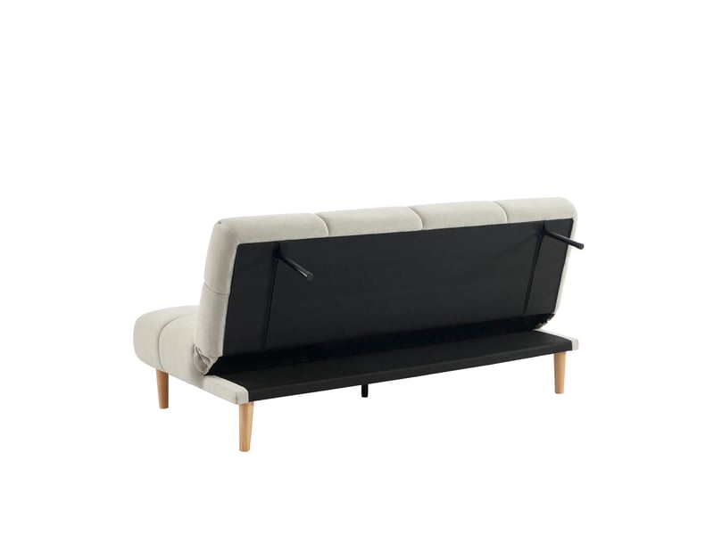 Banquette Calia Conforama : un clic clac 3 places beige pour les petits budgets et les invités surprise - Canapé Conforama