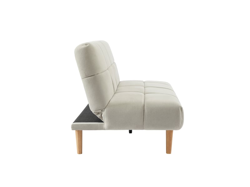 Banquette Calia Conforama : un clic clac 3 places beige pour les petits budgets et les invités surprise - Canapé Conforama