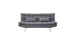 Banquette Holly Conforama : un clic clac 3 places gris sobre pour accueillir sans sacrifier le salon
