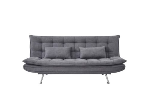 Banquette Holly Conforama : un clic clac 3 places gris sobre pour accueillir sans sacrifier le salon - vue détaillée