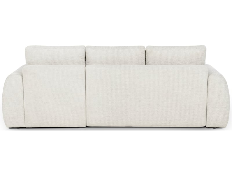 Canapé Allison Conforama : un angle convertible beige pour salon spacieux avec coffre de rangement - Canapé Conforama