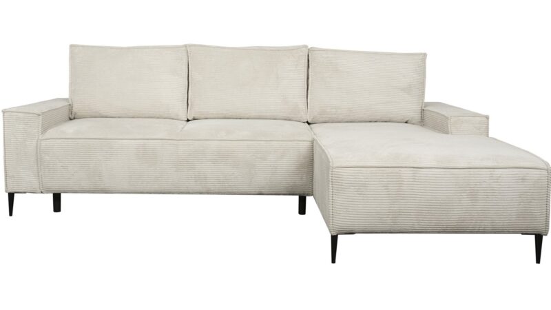 Canapé Arthur Conforama : un angle convertible 4 places en beige pour les familles qui manquent de place - Canapé Conforama