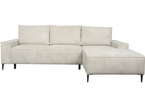 Canapé Arthur Conforama : un angle convertible 4 places en beige pour les familles qui manquent de place - vue détaillée