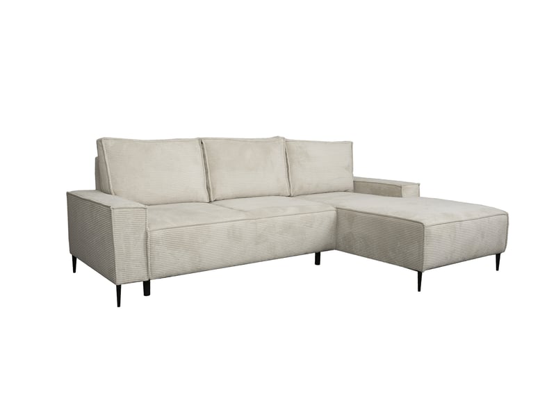 Canapé Arthur Conforama : un angle convertible 4 places en beige pour les familles qui manquent de place - Canapé Conforama