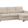 Canapé d&rsquo;angle Conforama : un convertible beige 3 places pensé pour les budgets serrés - Canapé Conforama