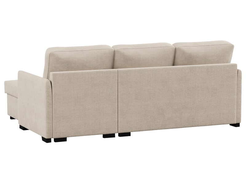 Canapé d&rsquo;angle Conforama : un convertible beige 3 places pensé pour les budgets serrés - Canapé Conforama