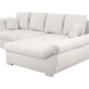 Canapé Eden Conforama : un angle convertible beige 4 places avec coffre pour les familles qui manquent de place - Canapé Conforama