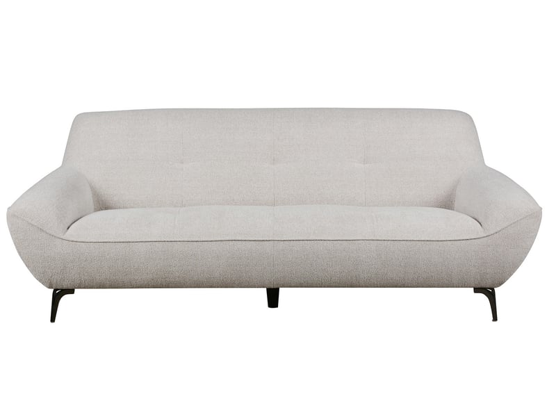 Canapé Julina Conforama : un 3 places droit en tissu beige pensé pour les salons du quotidien - Canapé Conforama
