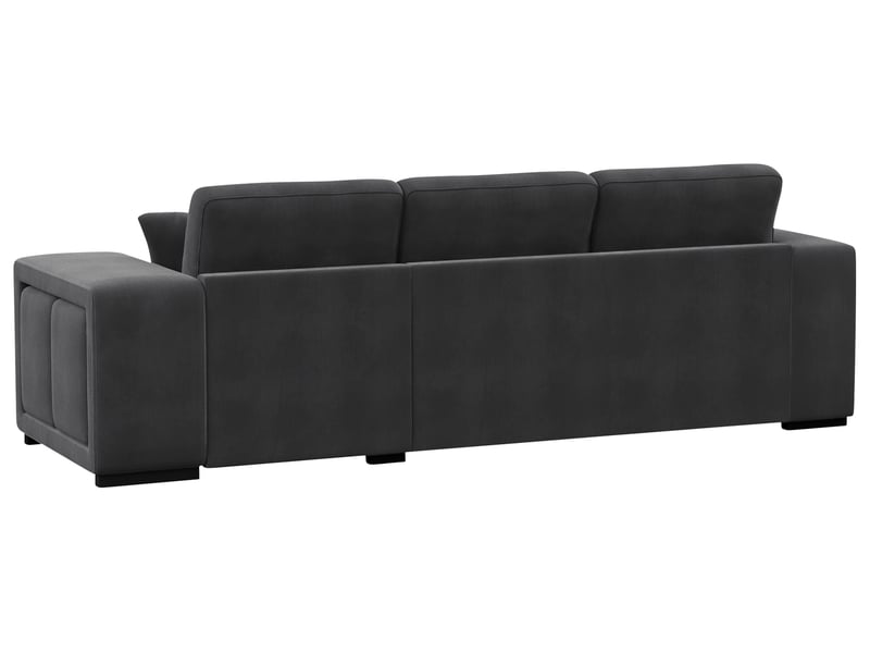 Canapé Kathy Conforama : un angle convertible gris anthracite avec coffre pour les salons qui manquent de place - Canapé Conforama