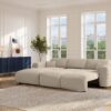 Canapé Pogni Maison Céphy : un angle gauche convertible 5 places au design arrondi pour les grandes familles - Canapé Angle Réversible
