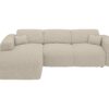 Canapé Pogni Maison Céphy : un angle gauche convertible 5 places au design arrondi pour les grandes familles - Canapé Angle Réversible