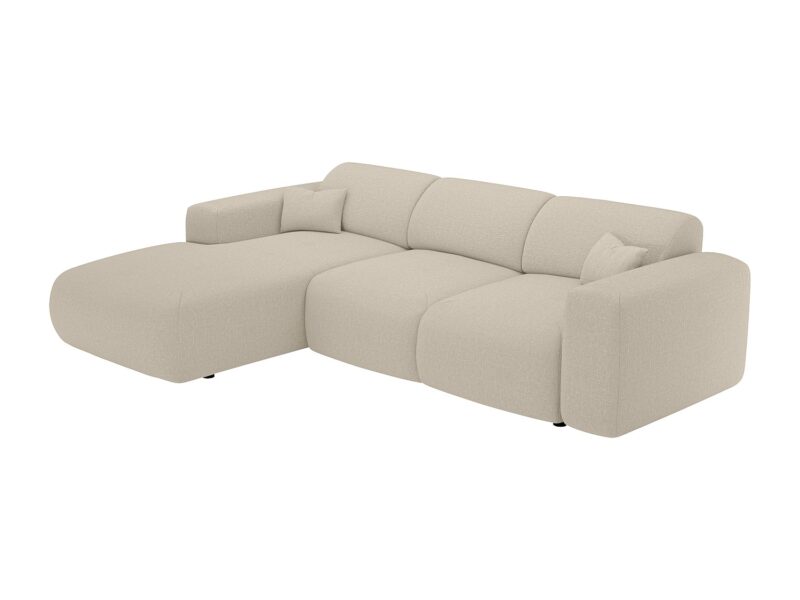Canapé Pogni Maison Céphy : un angle gauche convertible 5 places au design arrondi pour les grandes familles - Canapé Angle Réversible