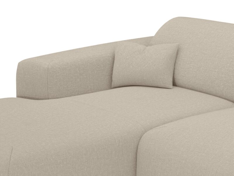 Canapé Pogni Maison Céphy : un angle gauche convertible 5 places au design arrondi pour les grandes familles - Canapé Angle Réversible