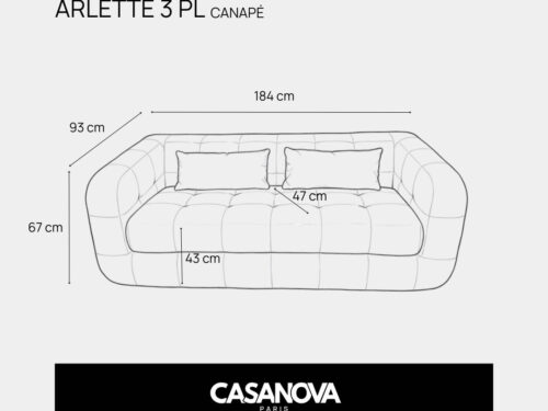 Canapé Arlette Casanova Paris : l’analyse d’un 3 places compact pour petit salon Canapé Arlette Casanova Paris : l’analyse d’un 3 places compact pour petit salon