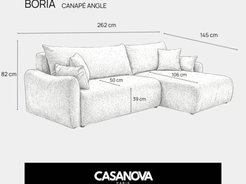 Canapé Boria Angle Casanova Paris : le bouclette convertible à 799 € mérite-t-il sa place ?