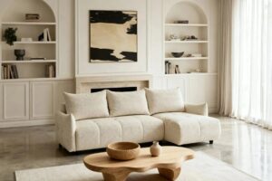 Canapé Céline Angle Casanova Paris : l'analyse pour les petits salons en lin beige