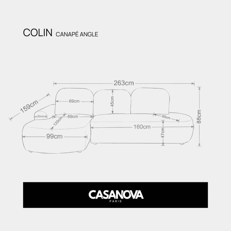 Canapé Colin Angle Casanova Paris : tient-il vraiment dans un salon standard ? - Canapé Angle Réversible