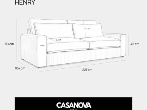 Canapé Henry Casanova Paris : 221 cm dans votre salon, est-ce raisonnable ?