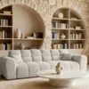 Canapé Alexia Casanova Paris : l&rsquo;usage quotidien face au tissu beige