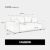 Canapé Caisa Casanova Paris : l&rsquo;avis honnête pour les petits salons - Canapé Beige