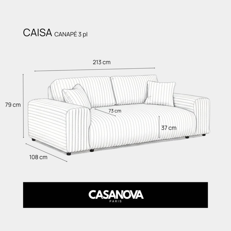 Canapé Caisa Casanova Paris : l&rsquo;avis honnête pour les petits salons - Canapé Beige