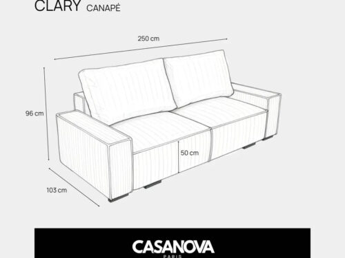 Canapé Clary Casanova Paris : un convertible à 250 cm pour moins de 900 € ?