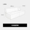 Canapé Laria Casanova Paris : l&rsquo;avis honnête sur ce convertible beige compact - Canapé Beige