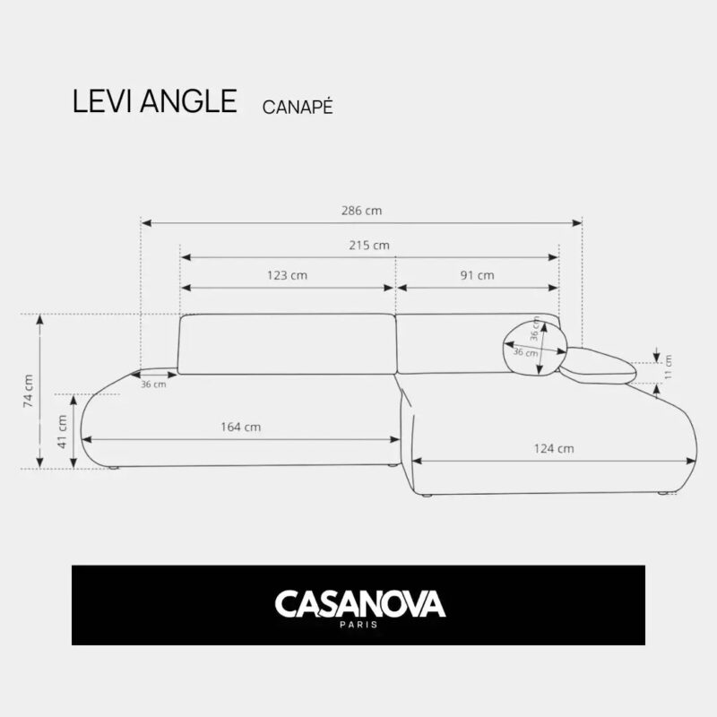Canapé Levi Angle Casanova Paris : un angle convertible à ce prix, analyse honnête - Canapé Angle Réversible