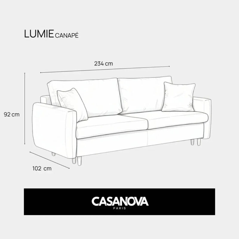 Canapé Lumie Casanova Paris : ce convertible beige tient-il vraiment ses promesses ? - Canapé Beige