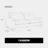 Canapé Magda Casanova Paris : 221 cm pour moins de 950 €, trop beau pour être vrai ? - Canapé Beige