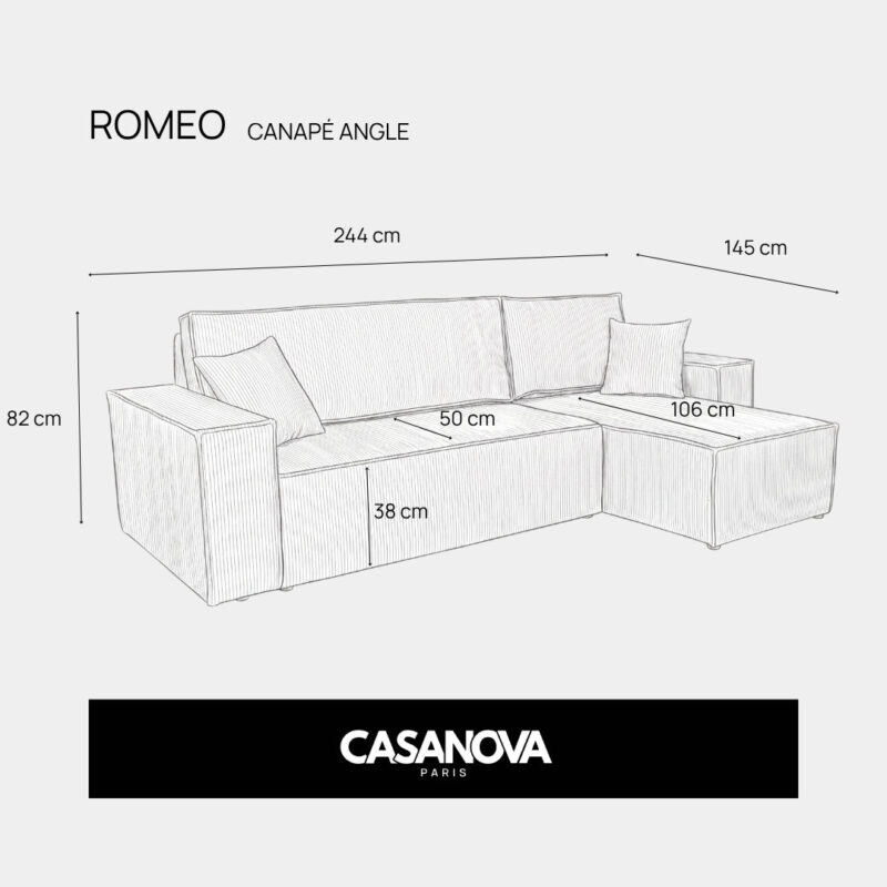Canapé Romeo Angle Casanova Paris : la bouclette tient-elle vraiment la durée ? - Canapé Angle Réversible
