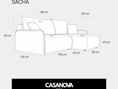 Canapé Sacha Angle Casanova Paris : convertible séduisant, mais l&rsquo;assise centrale interpelle